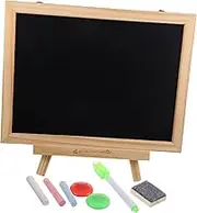 HOODANCOS 1Set Double Sided Chalkboard with Stand Magnetic Chalk Board for Reusable Writing Drawing Board for Home and School Activities Multifunctional