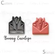 BUNNY IN ENVELOPE Clay Cutter | Polymer Clay Cutter |