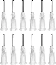 uxcell Industrial Blunt Tip Dispensing Needle with Luer Lock for Liquid Glue Gun, 16G 1/2", 20 Pcs (Transparent)