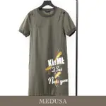 【MEDUSA 曼度莎】現貨-KISS ME 潑墨棉質休閒洋裝（M-XL）｜短洋裝 一件式洋裝(301-24406)