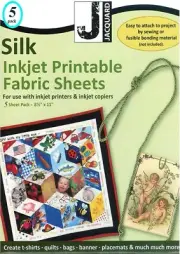 (5) Jacquard Inkjet Printable Fabric 100% Silk Habotai Tracked Post