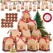 24Pcs Boxes for Xmas Gift,Geeric DIY Christmas Empty Advent Calendar Box with...