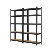 2x Warehouse Storage Rack 1.8m Black