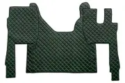 Black with Green Eco Leather Mats+Engine Cover for Ford F-Max 2018+ RightHDrive
