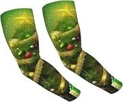 [FHEDVBN] christmas trees Arm Sleeves Compression Arm Covers for Men Women Outdoor Sun Sleeves Cooling Sports Sleeve, Black