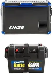[Adventure Kings] 60L Stayzcool Portable Camping Fridge Freezer + Battery Box 12V