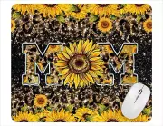 Mom Sunflower Computer Non Slip Custom Mouse Pad Handmade