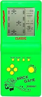 CZT New large screen brick game console classic nostalgic puzzle built-in 23 games speed/difficulty adjustable powered by 2 AA batteries(not included) best gift (Green)