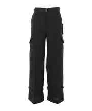 Sacai Straight-Leg Belted Cargo Pants 0,1,2,3 Black