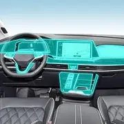 Car Interior Film Dashboard Piano Board Shift Center Console Anti-Scratch Transparent TPU Protection Film Accessories，for Volkswagen TALAGON 2021-2023 (Style A for RHD)