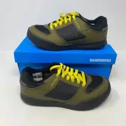 Shimano AM5 All Mountain MTB SPD Shoes Olive Green Flat Clipless Unisex Size 39