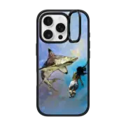 iPhone 16 Pro Impact Ring Stand Case MagSafe Compatible Requiem for a Shark by Frazetta Girls