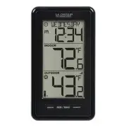 308-43647-INT Digital Black Wireless Thermometer with Indoor Humidity LCD