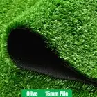 20SQM Artificial Grass Synthetic Grass Turf Plastic Fake Plant Lawn 15mm Olive