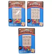3 NEW TIC TAC TOE GAMES WOOD BOARD TRAVEL GAME KIDS CLASSIC TOY TIC-TAC-TOE