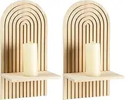 Modern Boho Wall Shelf, Vintage Boho Curved Wooden Bookcase, Wall Rainbow Arch Boho Floating Shelves, Boho Wall Shelf Set, Rainbow Arch Wall Shelves, Floating Shelves for Bathroom,
