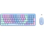 Wireless Keyboards and Mouse Combos, UBOTIE Colorful Gradient Rainbow Colored