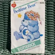 1983 Butterick Sewing Pattern 6226 Care Bears Bedtime Bear Uncut