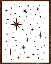 Large Star Stencil for Painting (12x16 Inch) - Twinkle Star Wall Stencil for Painting Large Pattern - Paint Stencils for Crafts Reusable on Wood, Canvas, Tile, Fabric and Furnitureand - Easy to Use