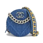Nagoya Chanel 19 Ap0945 Shoulder Bag Denim Coco Mark No. 31 Blue Mini Crossbody