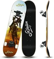 Sefulim Skateboard, 31" Adult Skateboard, Skateboard, Skateboard for Beginner Boys & Girls, 7 Layer Canadian Maple Double Kick Concave Professional and Tricks Skateboard
