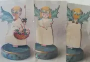 TERESE MATHEWSON 1985 HARK ANGELS SING MUSIC BOX FOLK ART TOLE PAINT PATTERN