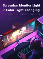 Computer Monitor Light Bar with RGB Backlight Eye Caring Desk Dimmable Lamp Bar