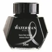 Waterman Fountain Pen Classic Intense Black Ink 50ml Glass Bottle S0110710