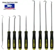 9pc Mechanic's Pick Hook Set Long & Short O-Ring Small Awl Scratch B079DVCW2F