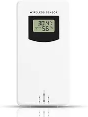 Temperature Humidity Sensor Meter Hygrometer Electronic Digital Thermometer in/Outdoor Used with Weather Stations White