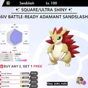 ✨ ULTRA SHINY SANDSLASH ✨ | 6IV ADAMANT BATTLE-READY | Pokemon Sword and Shield