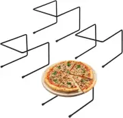 Set of 4 Metal Pizza Pan Riser Stands, Tabletop Food Platter Tray Display Racks