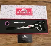 Kenchii Love Balltip Curve 6.5" Professional Dog Grooming Shears Set-New In Box