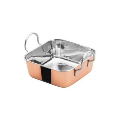 Winco Square Copper Plated Mini Roasting Pan | 5.1875"