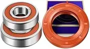 Compatible for Samsung Drum Washing Machine Water Seal（35 * 65.55 * 10/12）+Bearings 2 PCs（6205 6206） Oil Seal Sealing Ring Parts