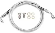 Mofun 47" Extended Length Hydraulic Front Brake Line Kit Stainless Steel For 16"-18" Handlebar Non-ABS Compatible with 2005-2014 Harley Softail Deluxe Fat Boy Slim, 2000-2005 Dyna Super Glide Chrome