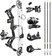 surwolf Archery Bowfishing Compound Bow Kit RTH 30-70 LBS Draw Length 23.5"-31", IBO 325FPS, Target Shooting Bow with Accessories for Bowfishing Archery Hunting