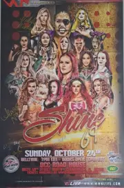Shine 69 Autographed 11x17Poster Shimmer Wrestling ROH Diva NXT Beyond AEW WWE