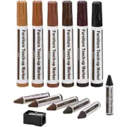 13pcs Furniture Wood Markers and Wax Sticks Repair Kit