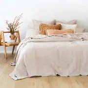 French Flax Linen Quilt Cover Set - Super King