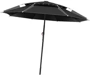 Perfk Fishing Umbrella 360 ° Adjustable Double Sun Protection Parasol Shade Shelter for Golf Pool Garden Sports Beach
