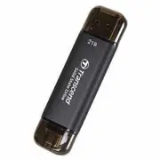 Transcend ESD310 2 TB Portable Solid State Drive - External - Black - Desktop PC, Notebook, Smartphone, Gaming Console