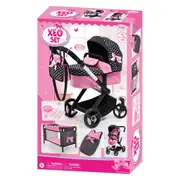 Bayer Xeo Mega Set Doll Pram - Pink Bow