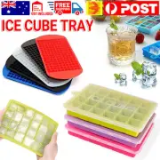 Silicone Mould 24-160 Grids Ice Cube Tray With Lid Mold Maker Tool Square Mould