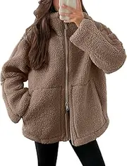 [Generic] 2025 New Womens Fleece Jacket Zip Up Sherpa Fuzzy Coats Sherpa Jacket Women Teddy Jackets For Women