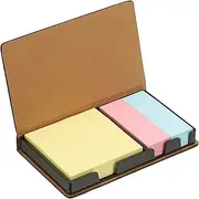 uxcell Leather Sticky Notes Holder, Post Notes Holder Storage Box Desktop Mini Case Business Card Holder Memo Pad Organizer for Desk Home Office Books Notebook, Black