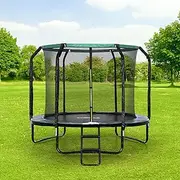 Trampoline Round Trampolines Outdoor Kids Jumping Toys Area Safety Net Pad Mat Play Games Chiidren Thickend Tube Weather Resistant Playground High Jumps