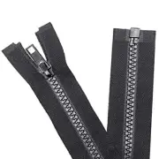 2PCS #5 24 Inch Separating Jacket Zippers for Sewing Coats Jacket 24 in Black