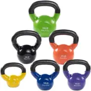 Vinyl Coated Kettle Bells Set One Each 5,10,15,20,25,30, w GDKR50