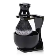 Je&Co Men's Shaving Brush Set, 3 in 1 Synthetic Shaving Brush with Acrylic